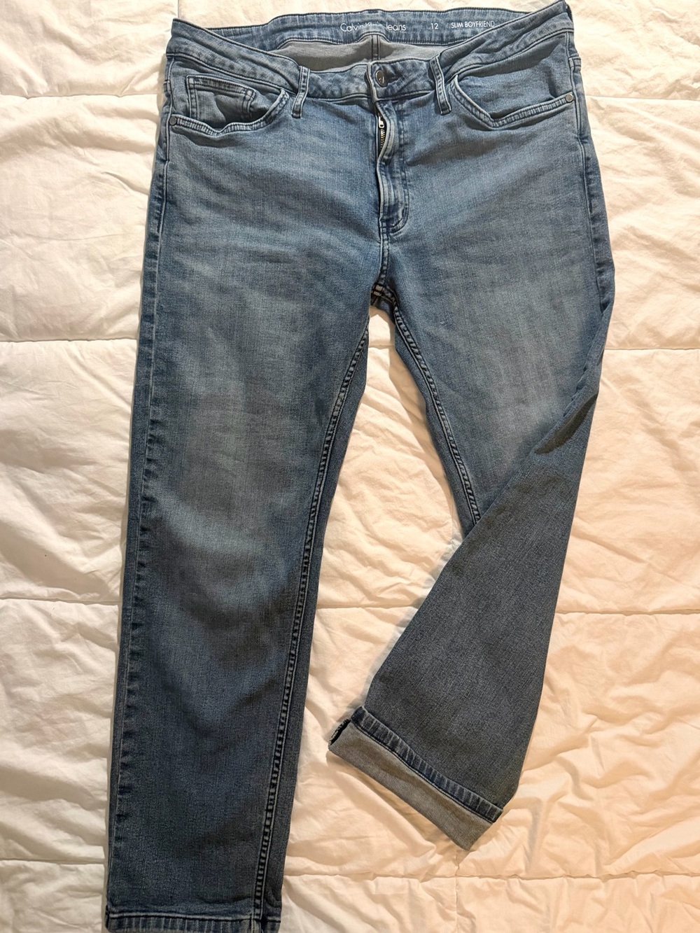 CalvinKlein Slim Fit Women's Jeans in Light Blue Denim women’s 12